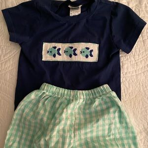 Smocked short set